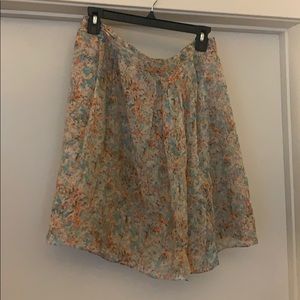 Jcrew multi colored floral skirt